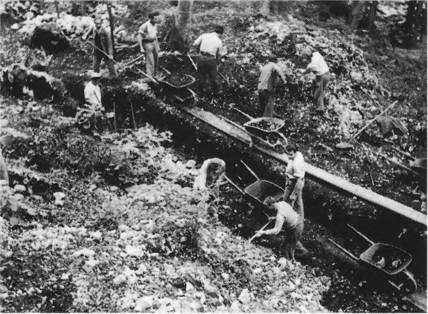 Stra0enbau von Flchtlingen im Arbeitslager Schauenburg 1941 bis 1942